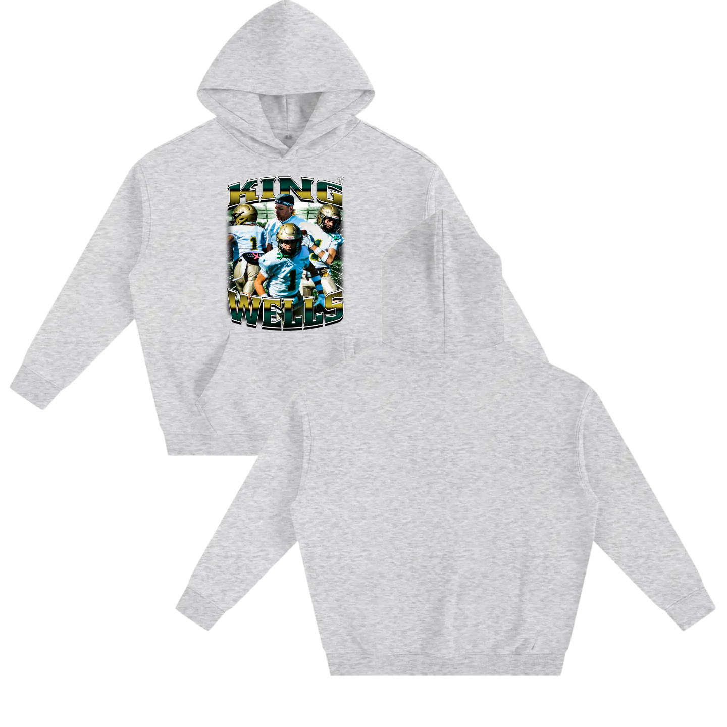 King Wells Oversize Fleeced Hoodie