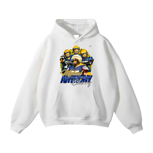 Michael Anthony Cherry Oversize Fleeced Hoodie