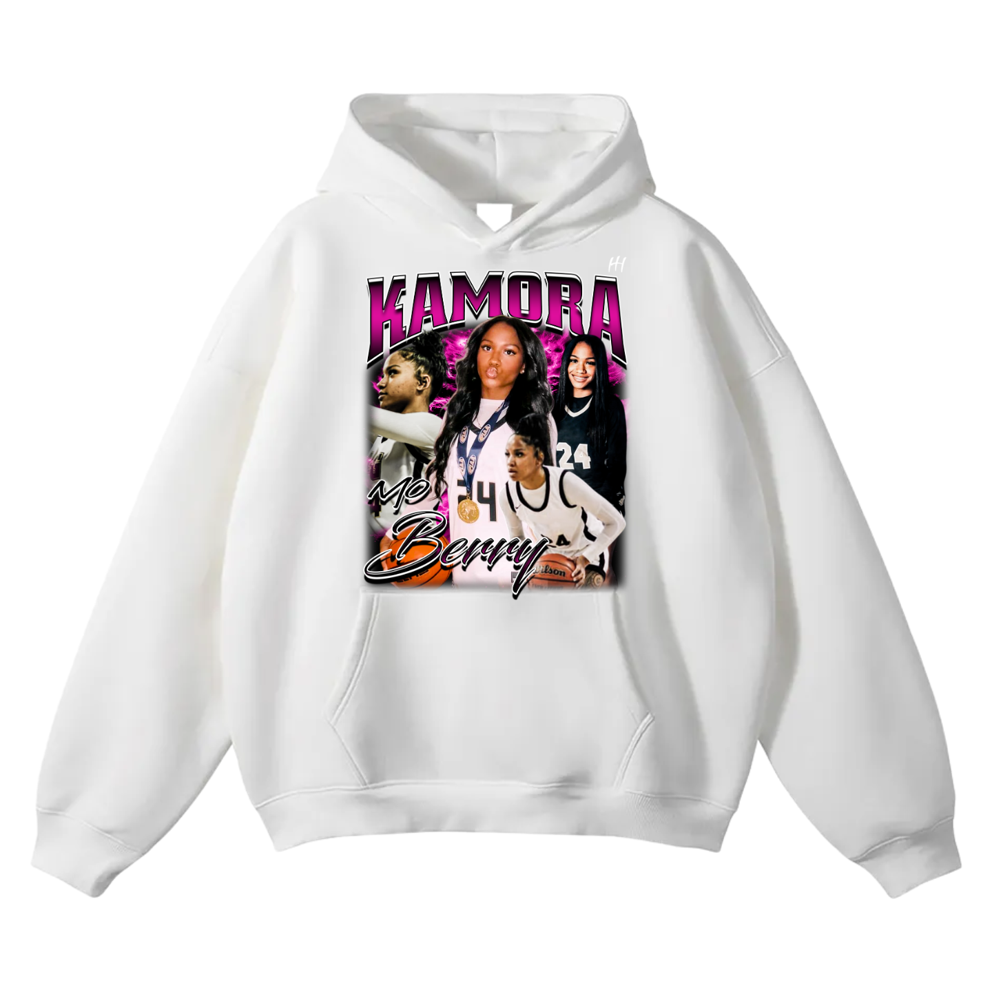 Kamora Berry Oversize Fleeced Hoodie