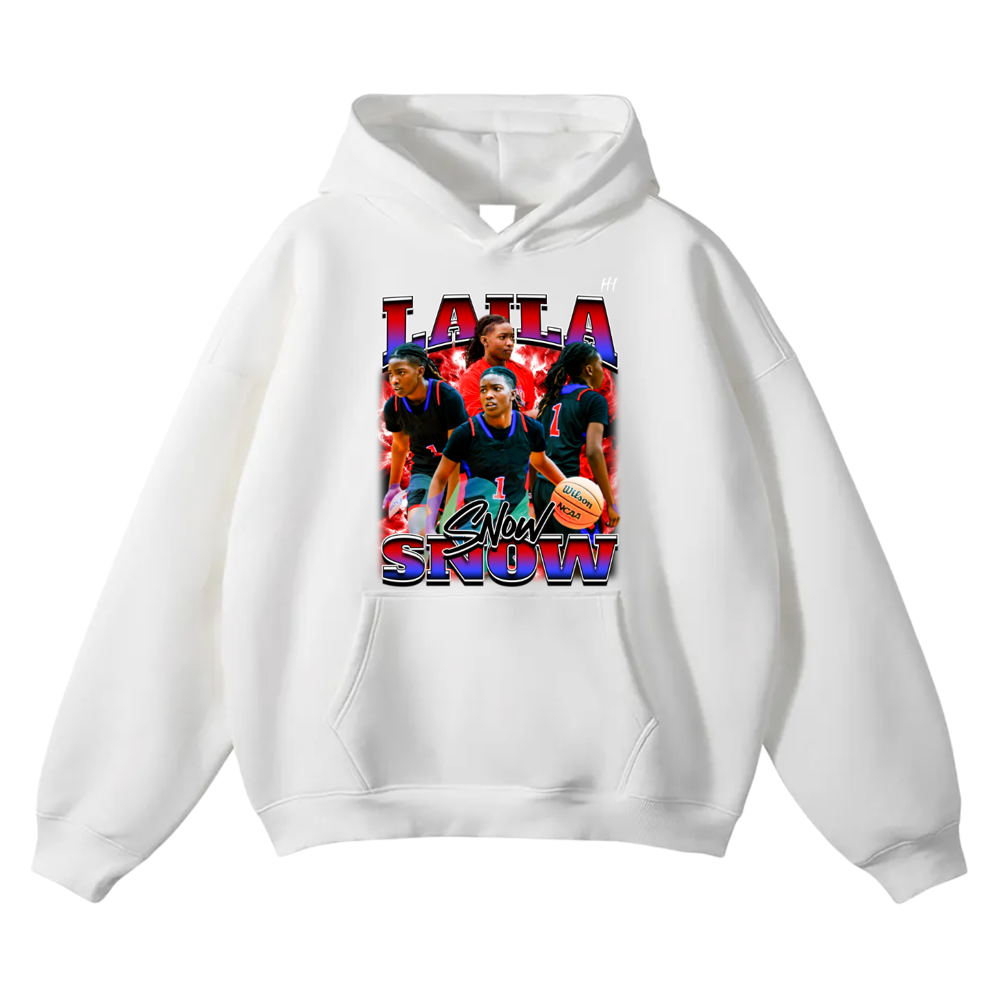 Laila Snow Oversize Fleeced Hoodie