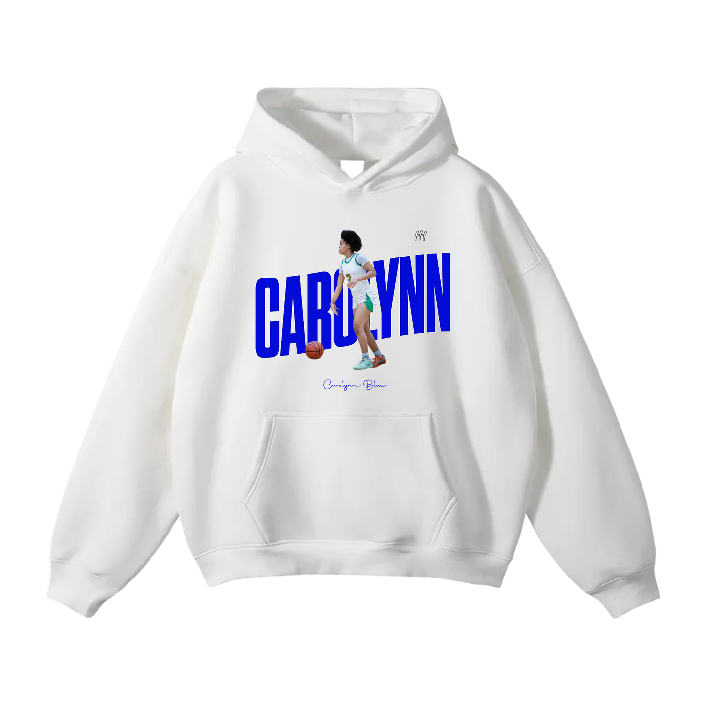 Carolynn Blue Oversize Fleeced Hoodie