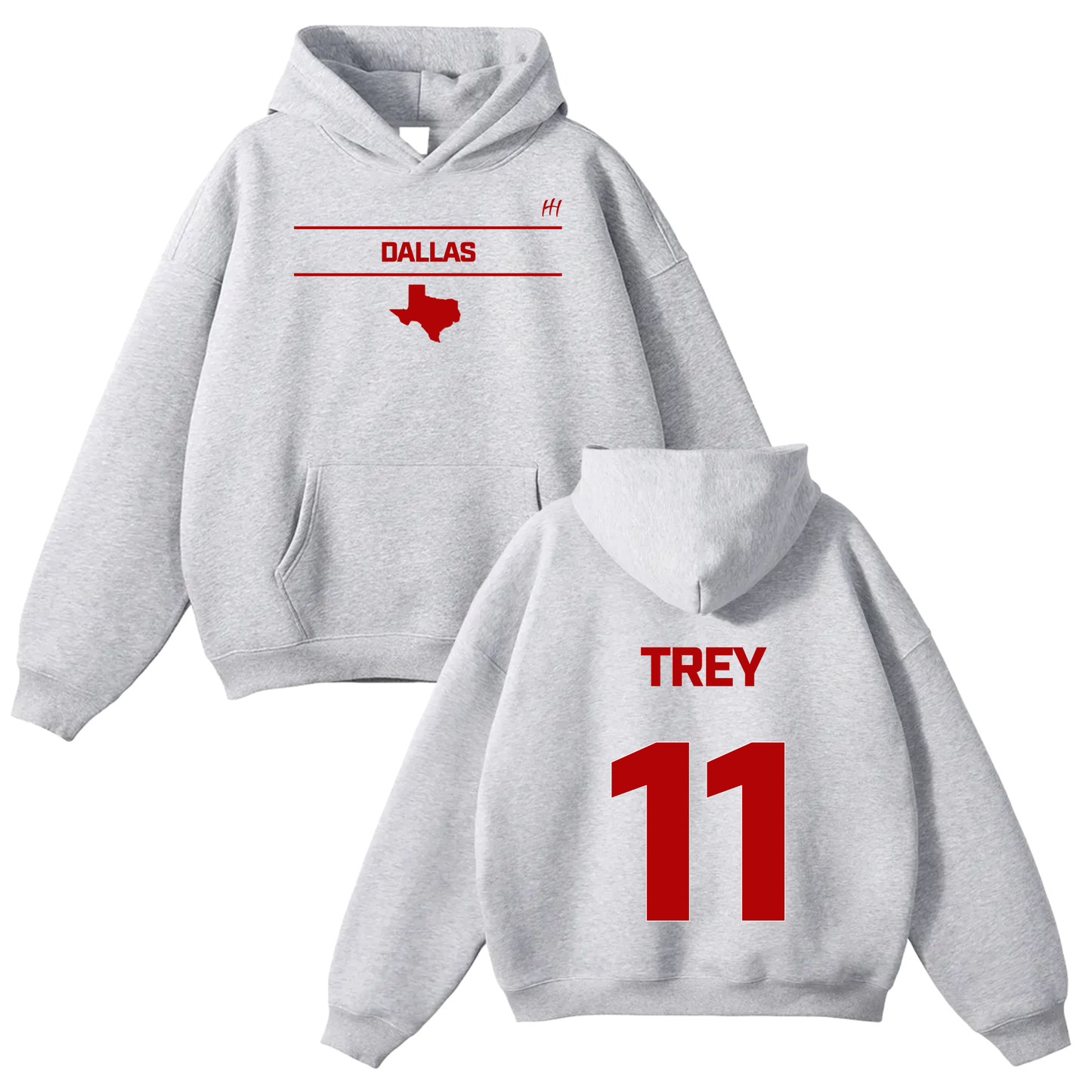 Trey Green Oversize Fleeced Hoodie