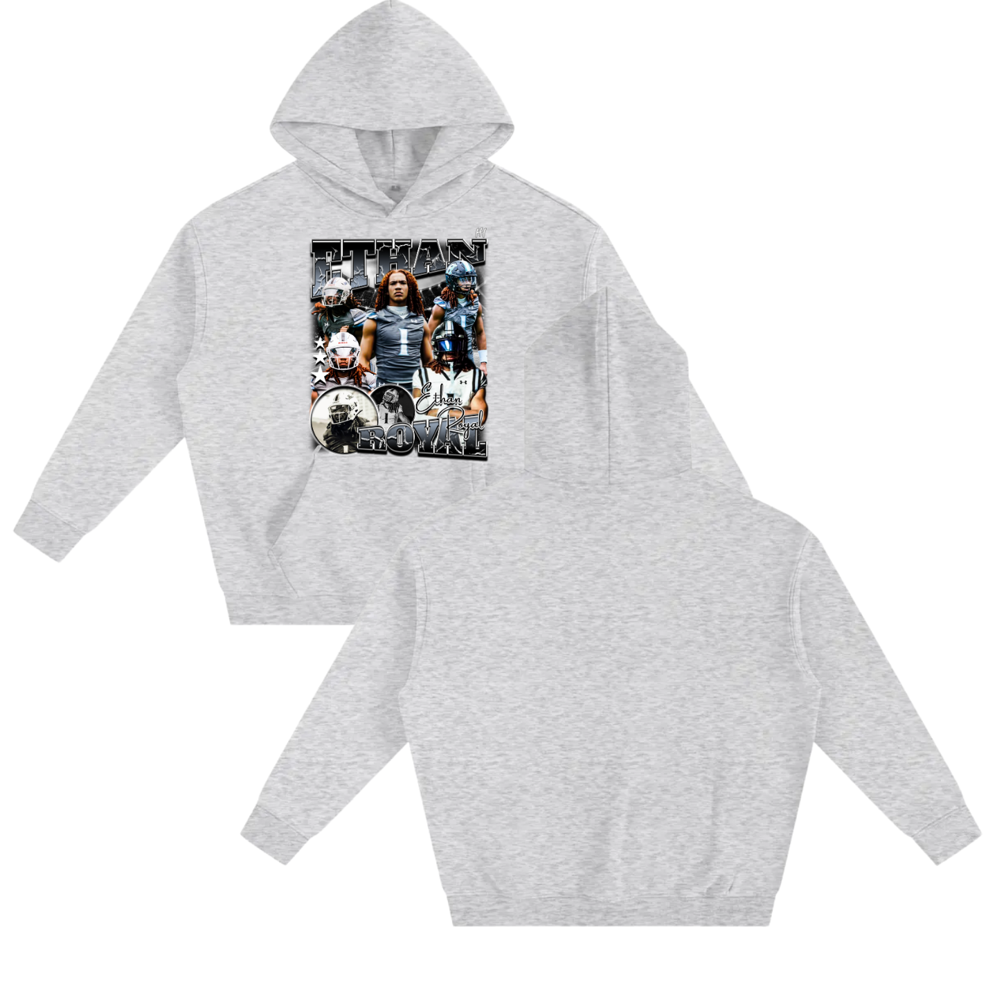 Ethan Royal Oversize Fleeced Hoodie