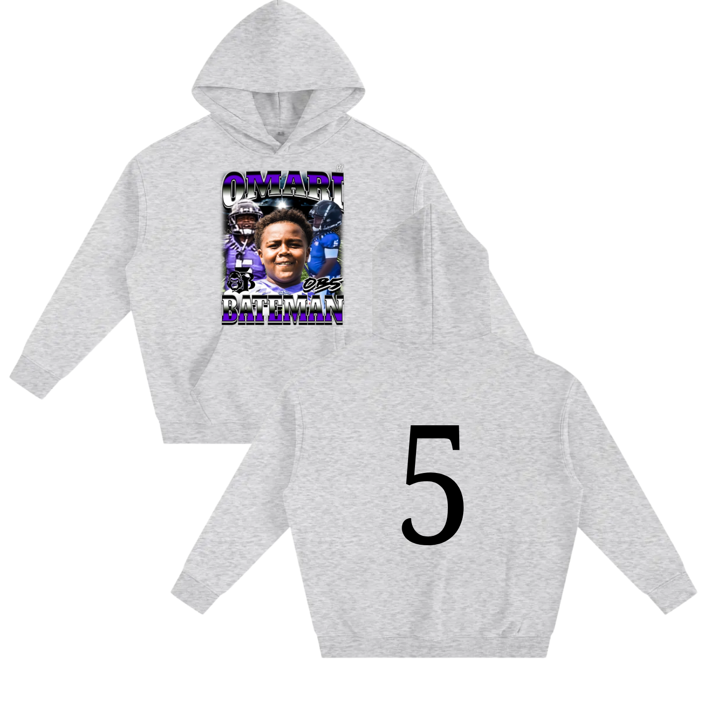 Omari Bateman Oversize Fleeced Hoodie