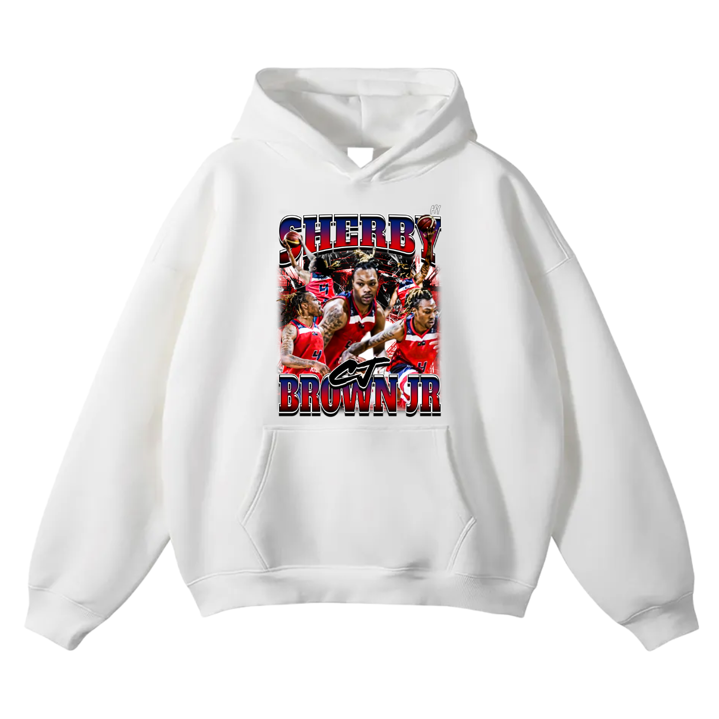 Sherby Brown Jr Oversize Fleeced Hoodie