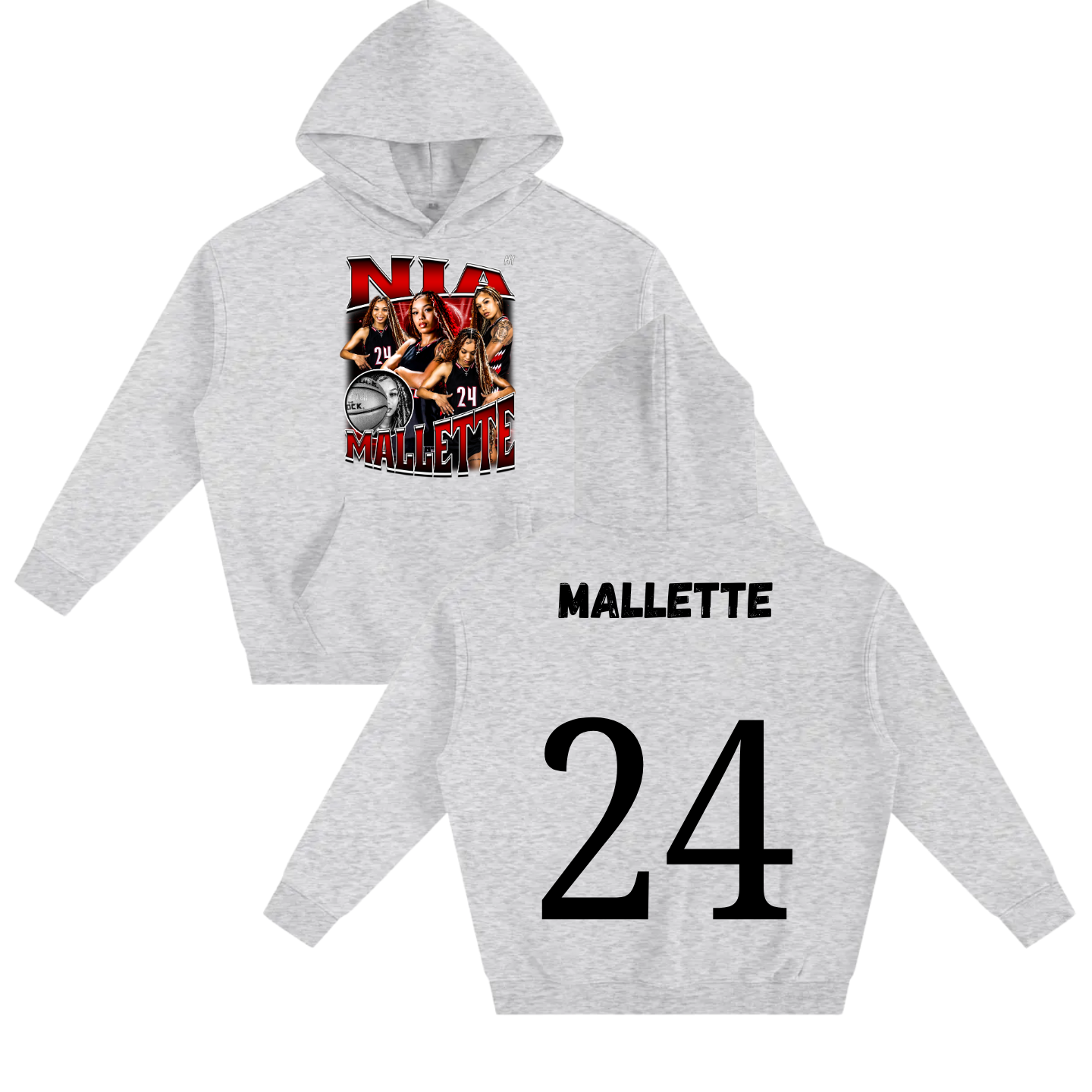 Nia Mallette Oversize Fleeced Hoodie