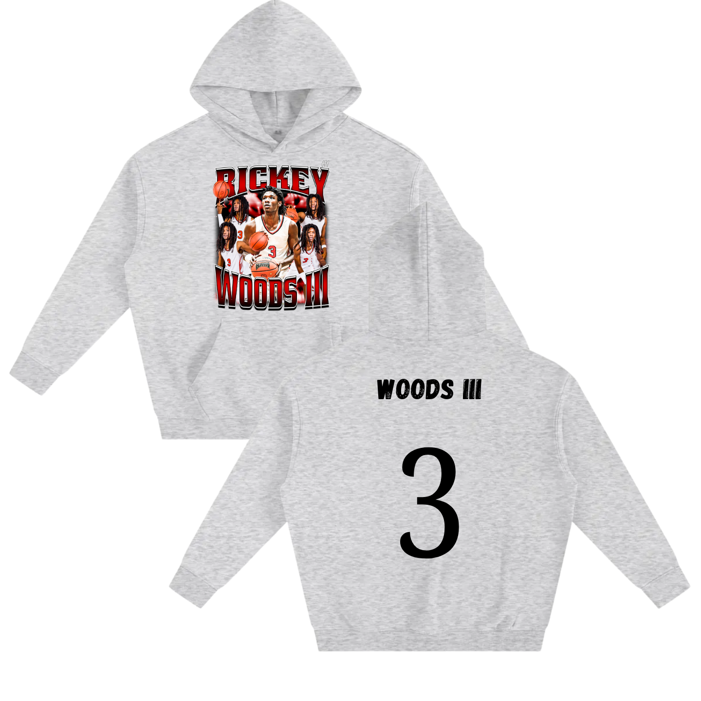 Rickey Woods III Oversize Fleeced Hoodie