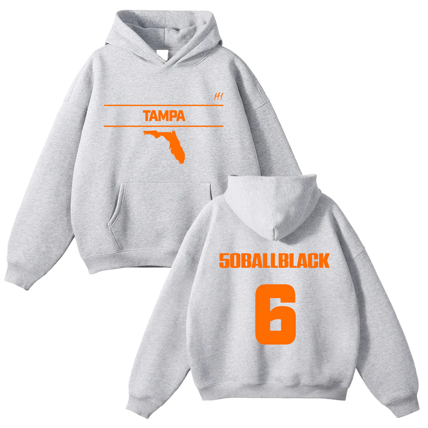 J Black Oversize Fleeced Hoodie