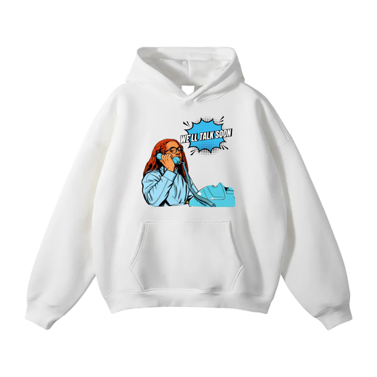 Ethan Royal Oversize Fleeced Hoodie
