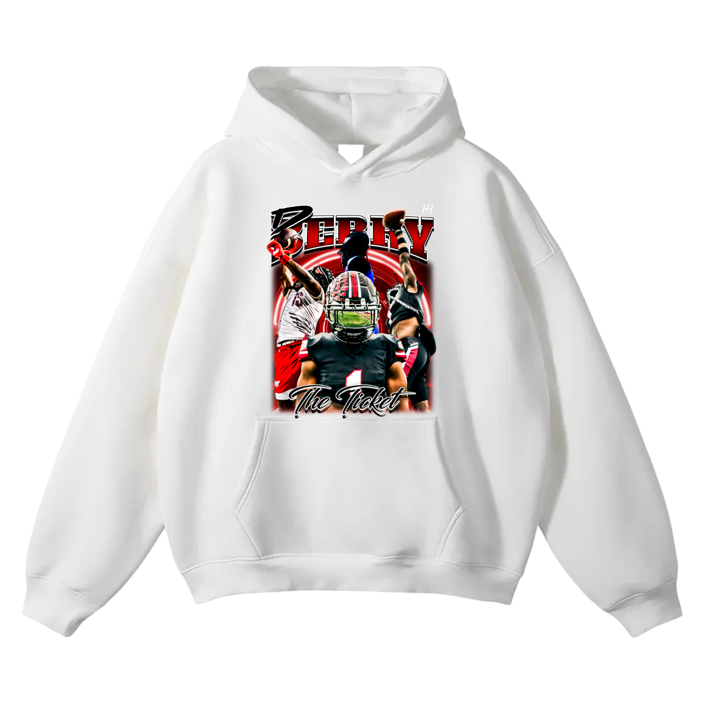 D Berry Oversize Fleeced Hoodie