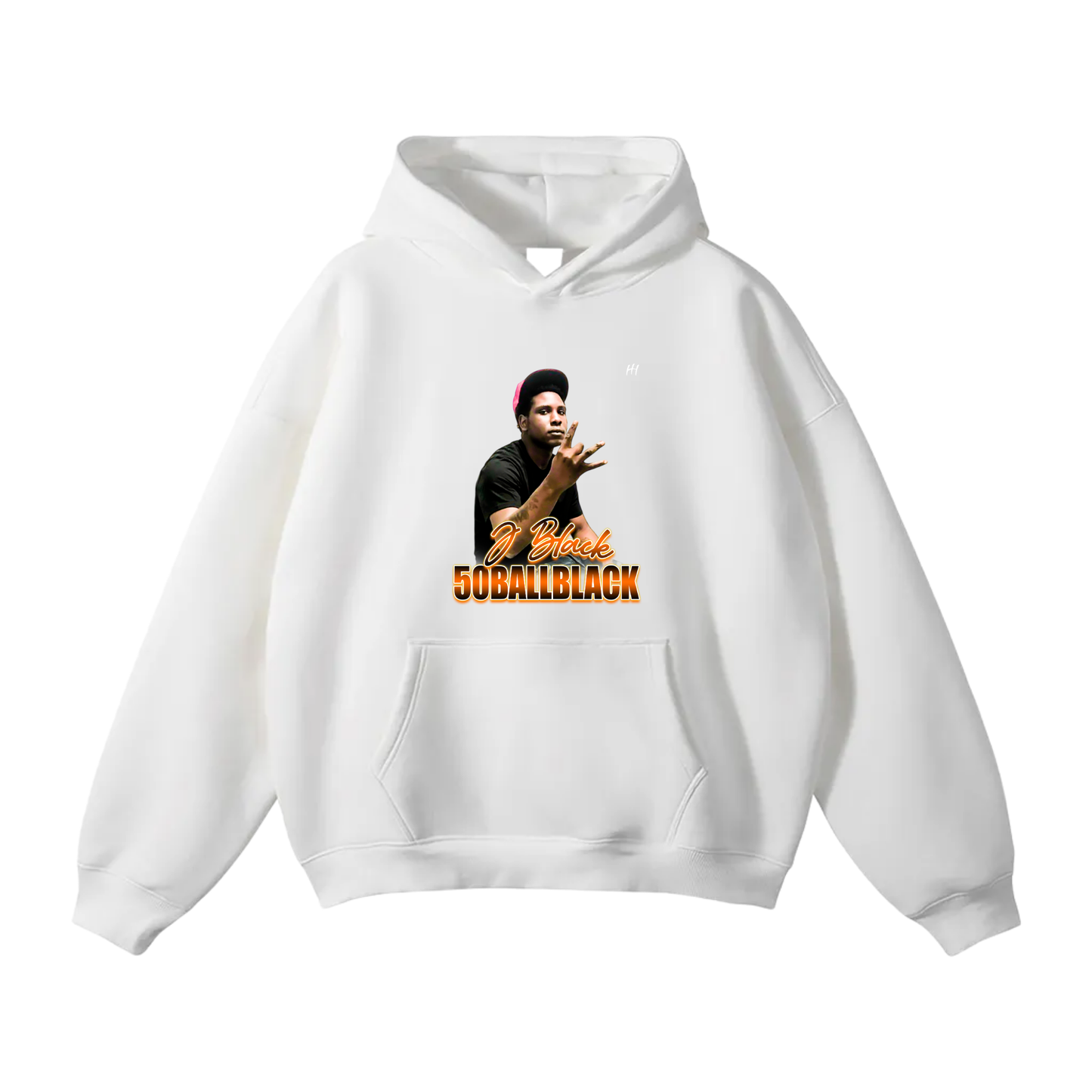 J Black Oversize Fleeced Hoodie