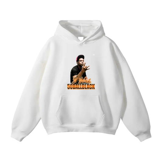 J Black Oversize Fleeced Hoodie