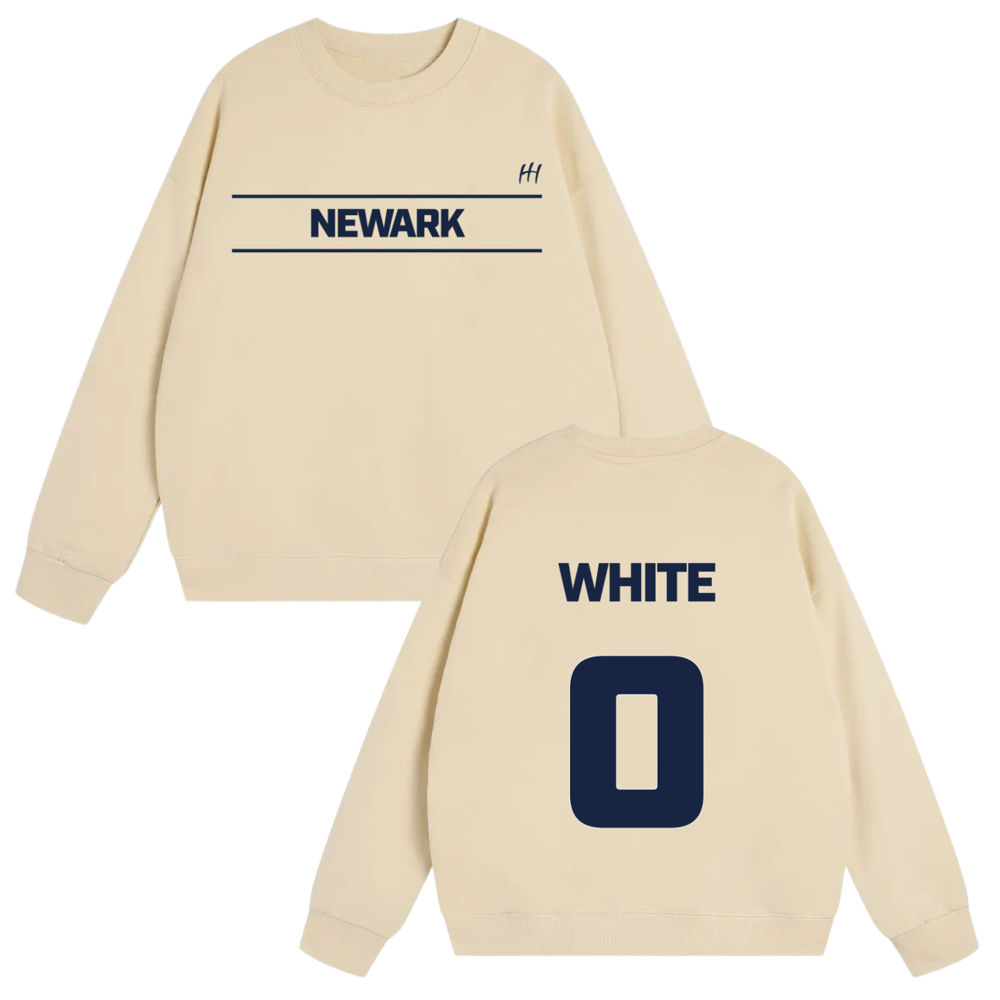 Yasminah White Heavyweight Crewneck Sweatshirt