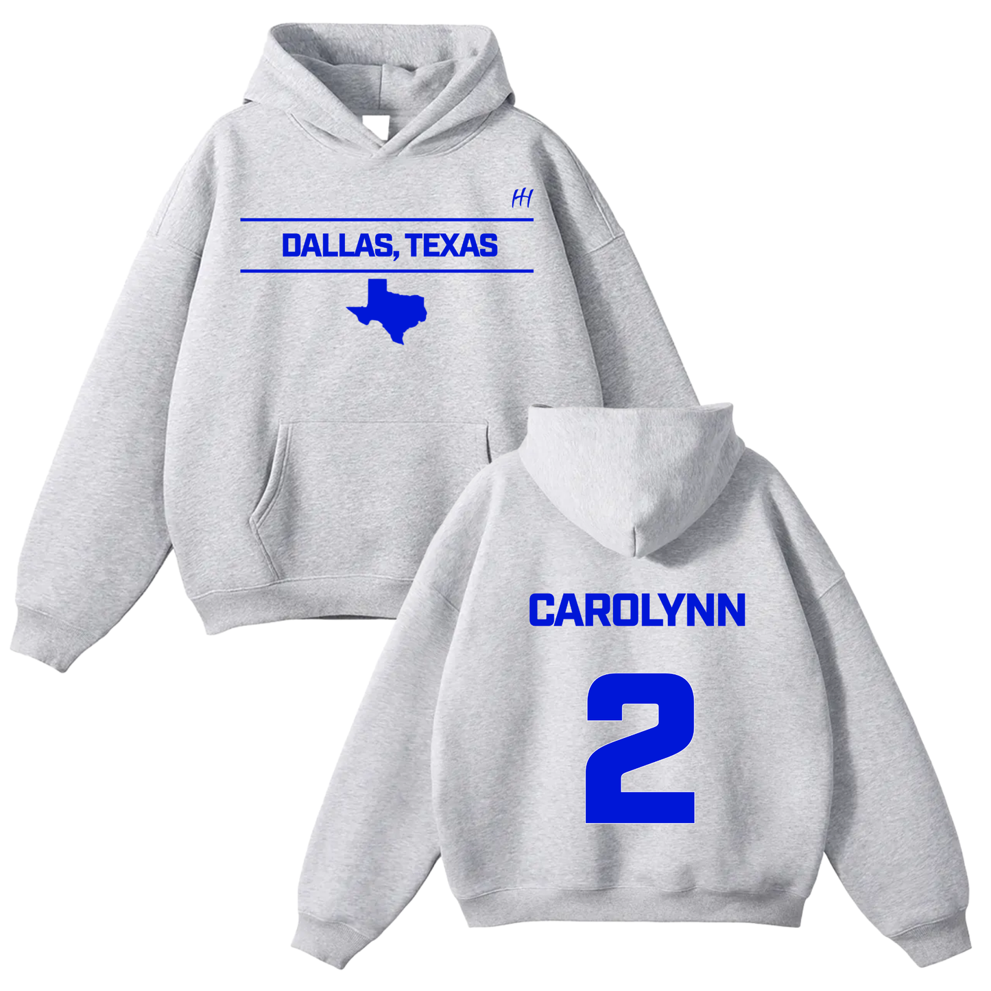 Carolynn Blue Oversize Fleeced Hoodie