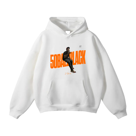 J Black Oversize Fleeced Hoodie