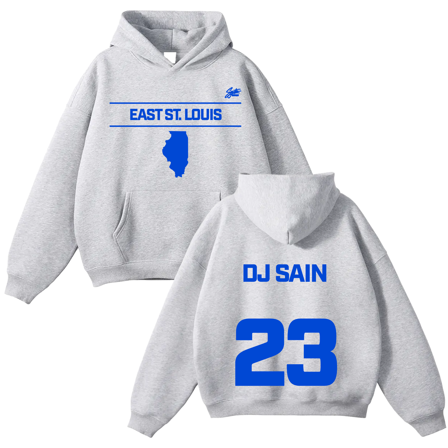 Durand Sain jr Oversize Fleeced Hoodie