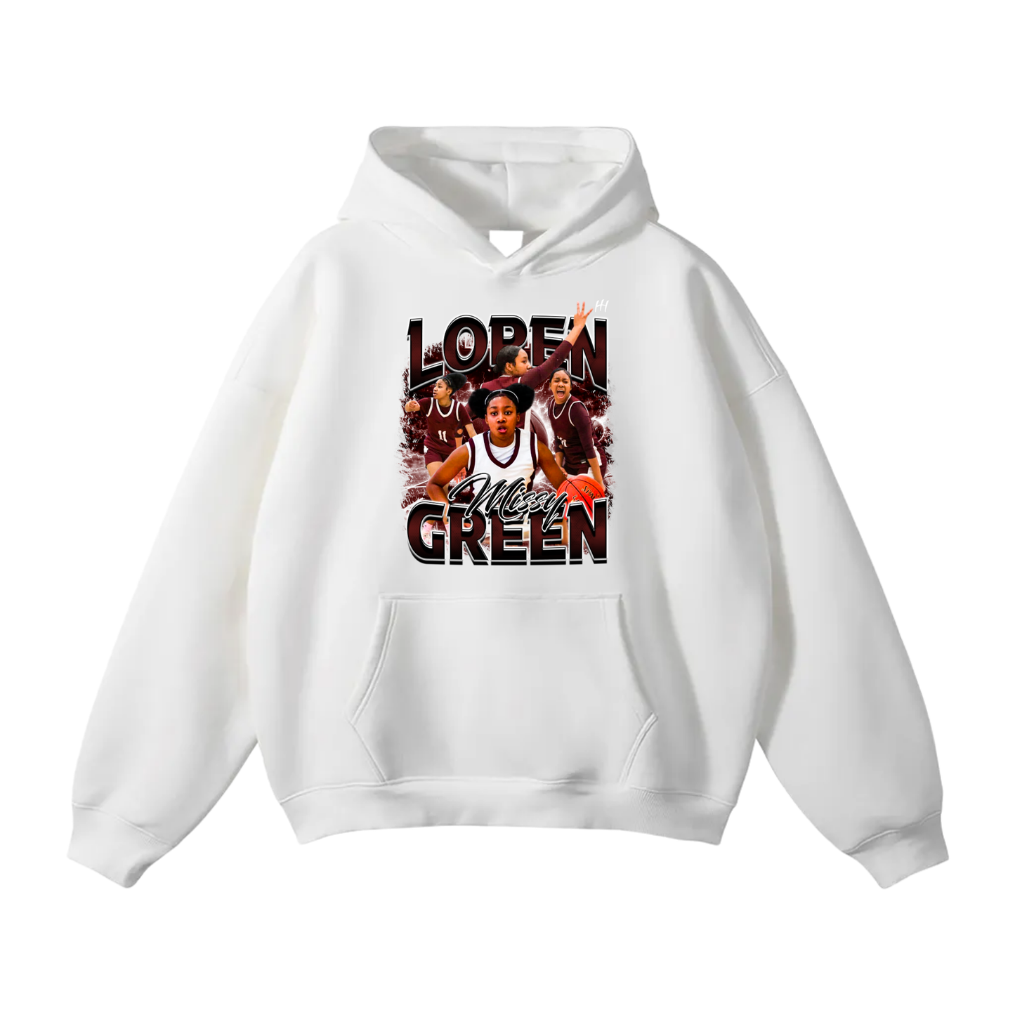 Loren Green Oversize Fleeced Hoodie