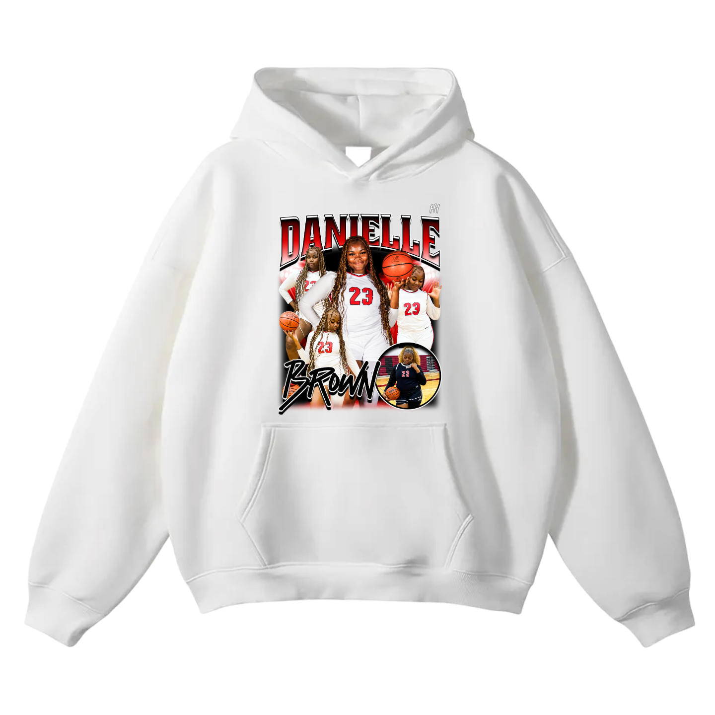Danielle Brown Oversize Fleeced Hoodie