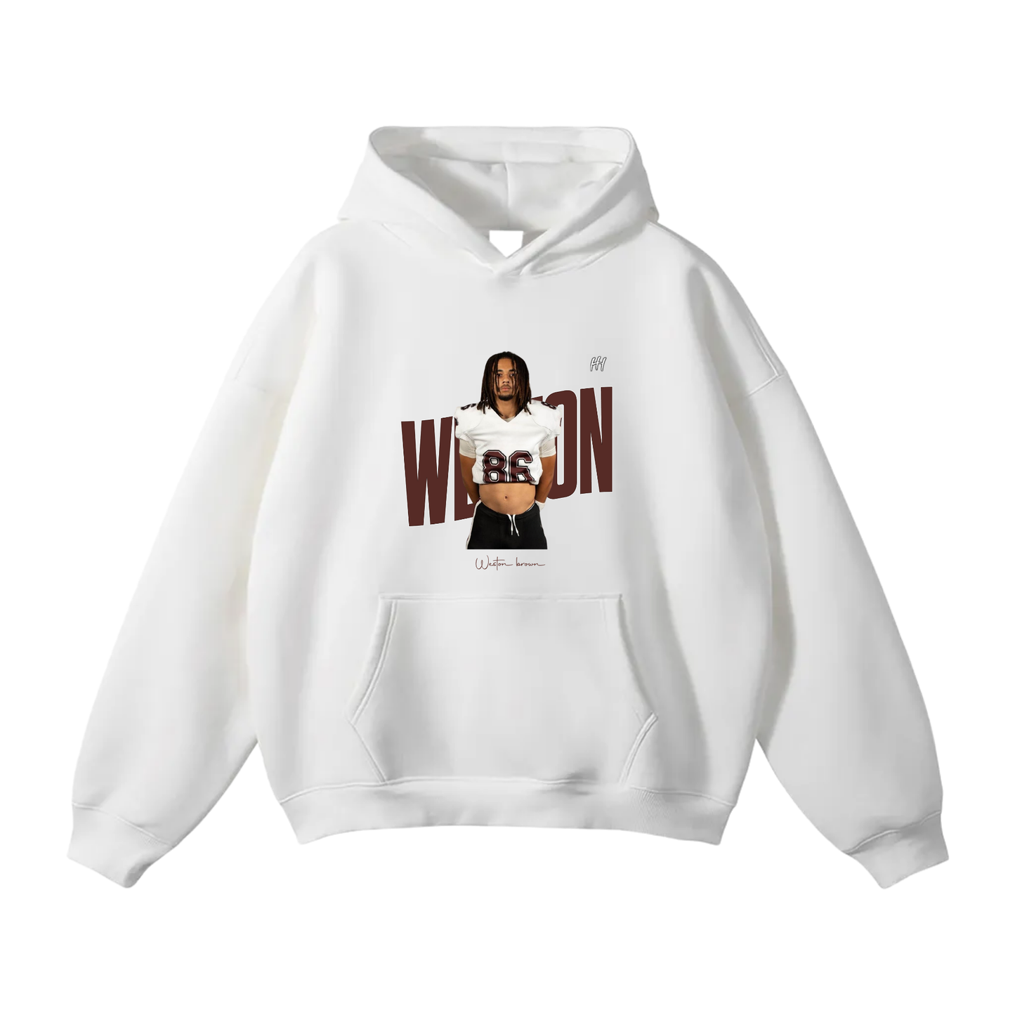 Weston Brown Oversize Fleeced Hoodie