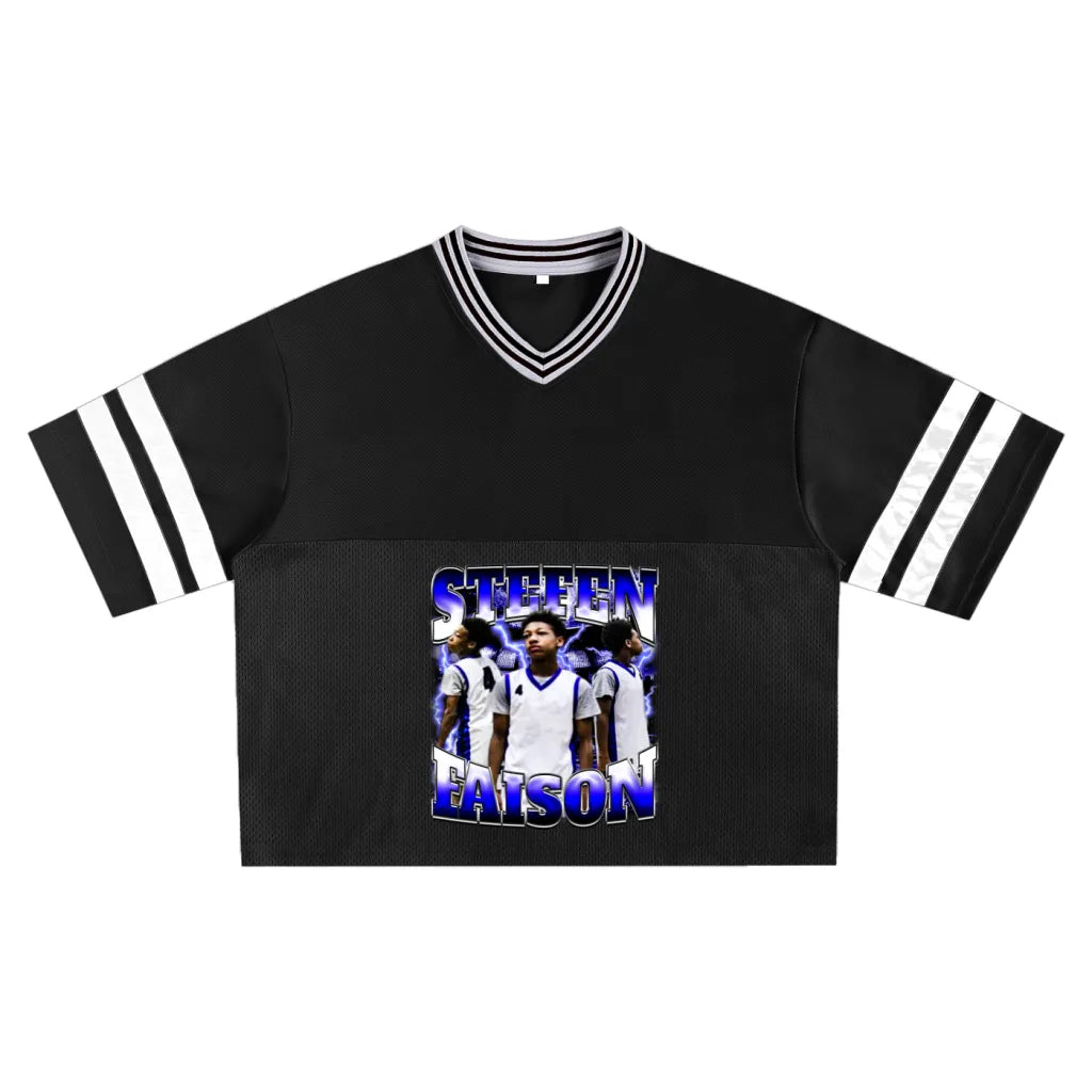 Stefen Faison Taped Mesh Boxy T-Shirt