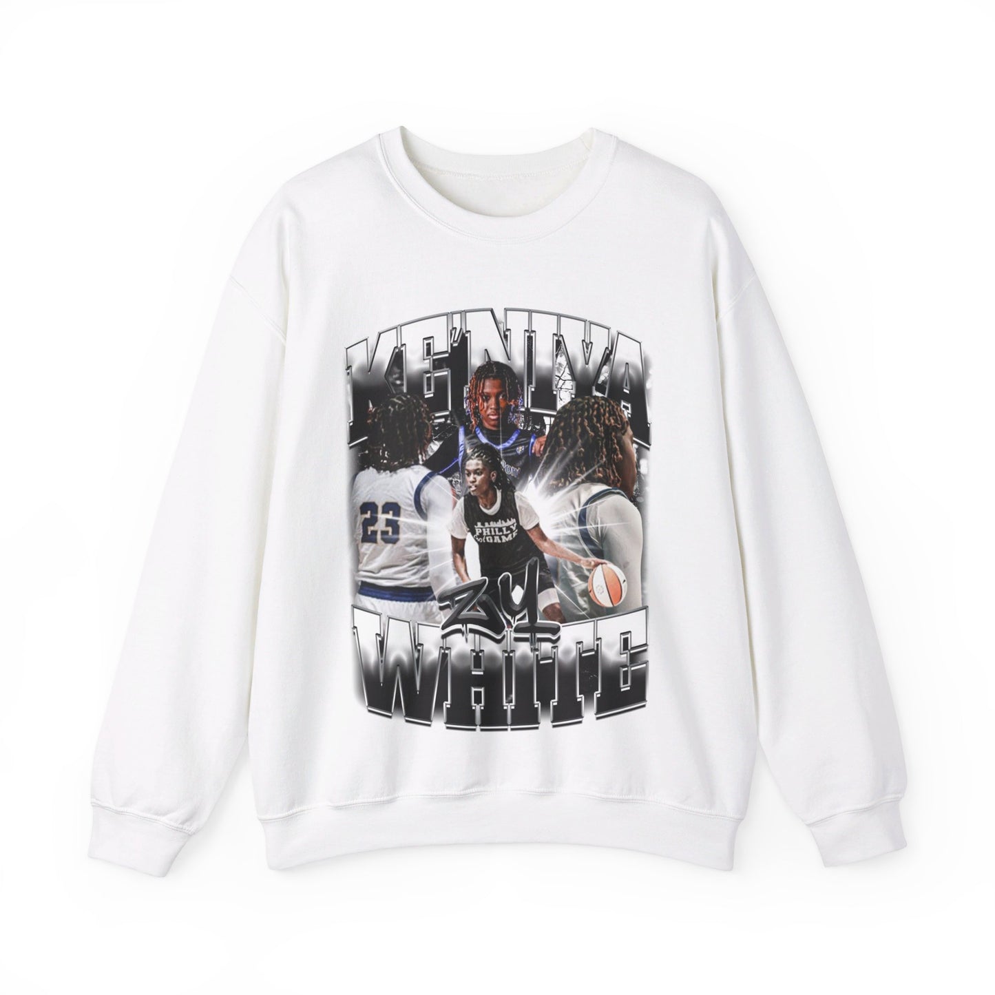 Ke'niya White Crewneck Sweatshirt