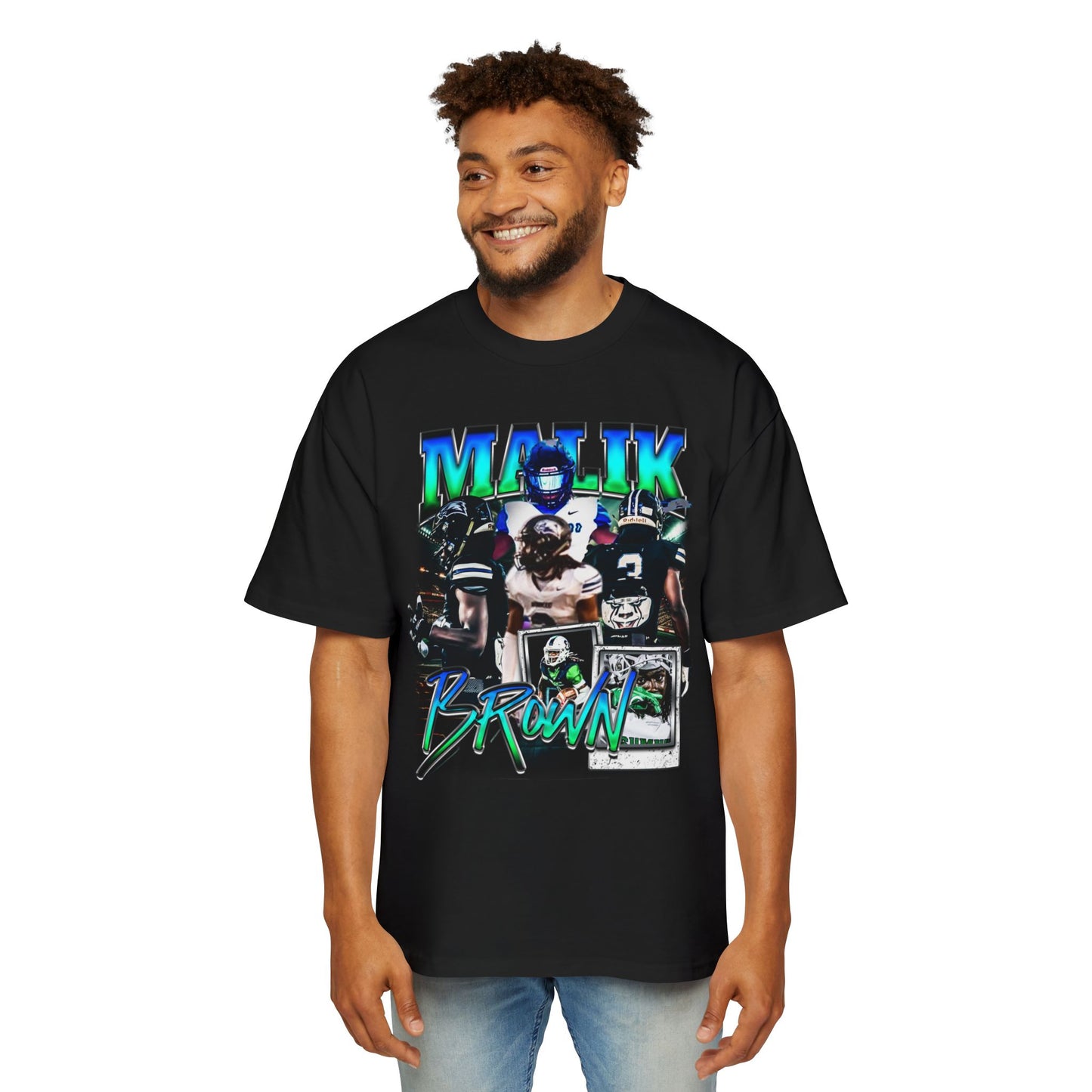 Malik Brown Oversized Retro Tee