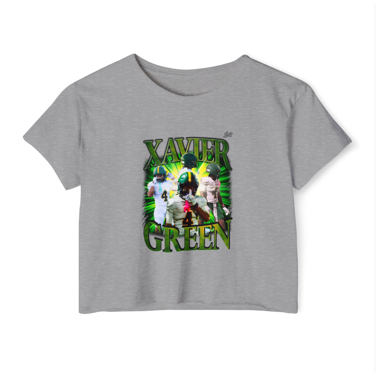 Xavier Green Crop Top