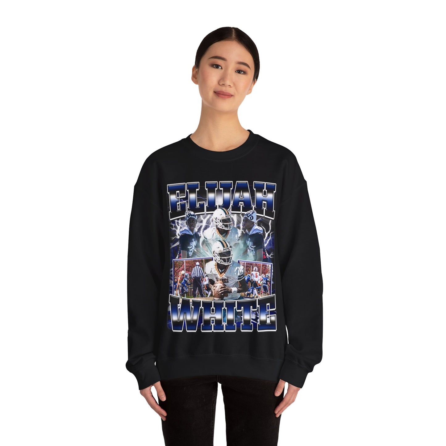 Elijah White Crewneck Sweatshirt