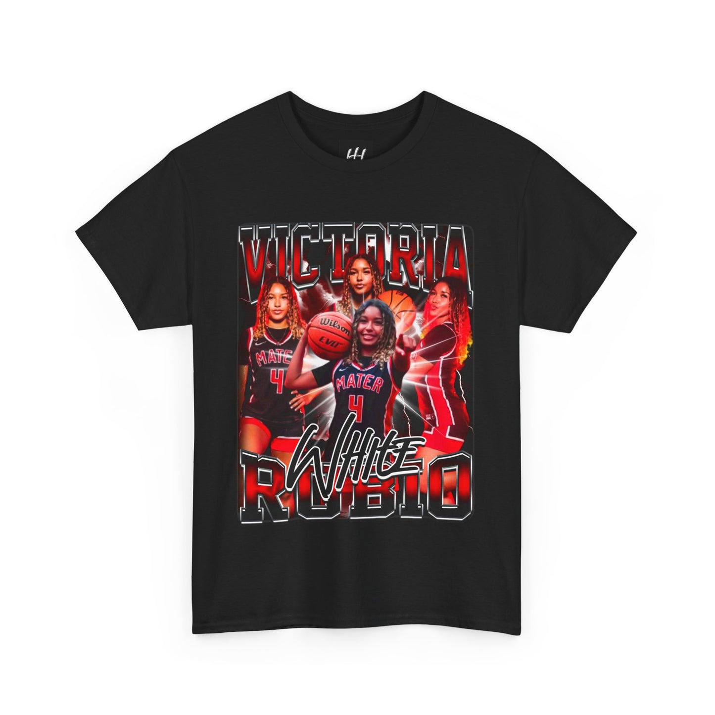Victoria White-Rubio Heavy Cotton Tee