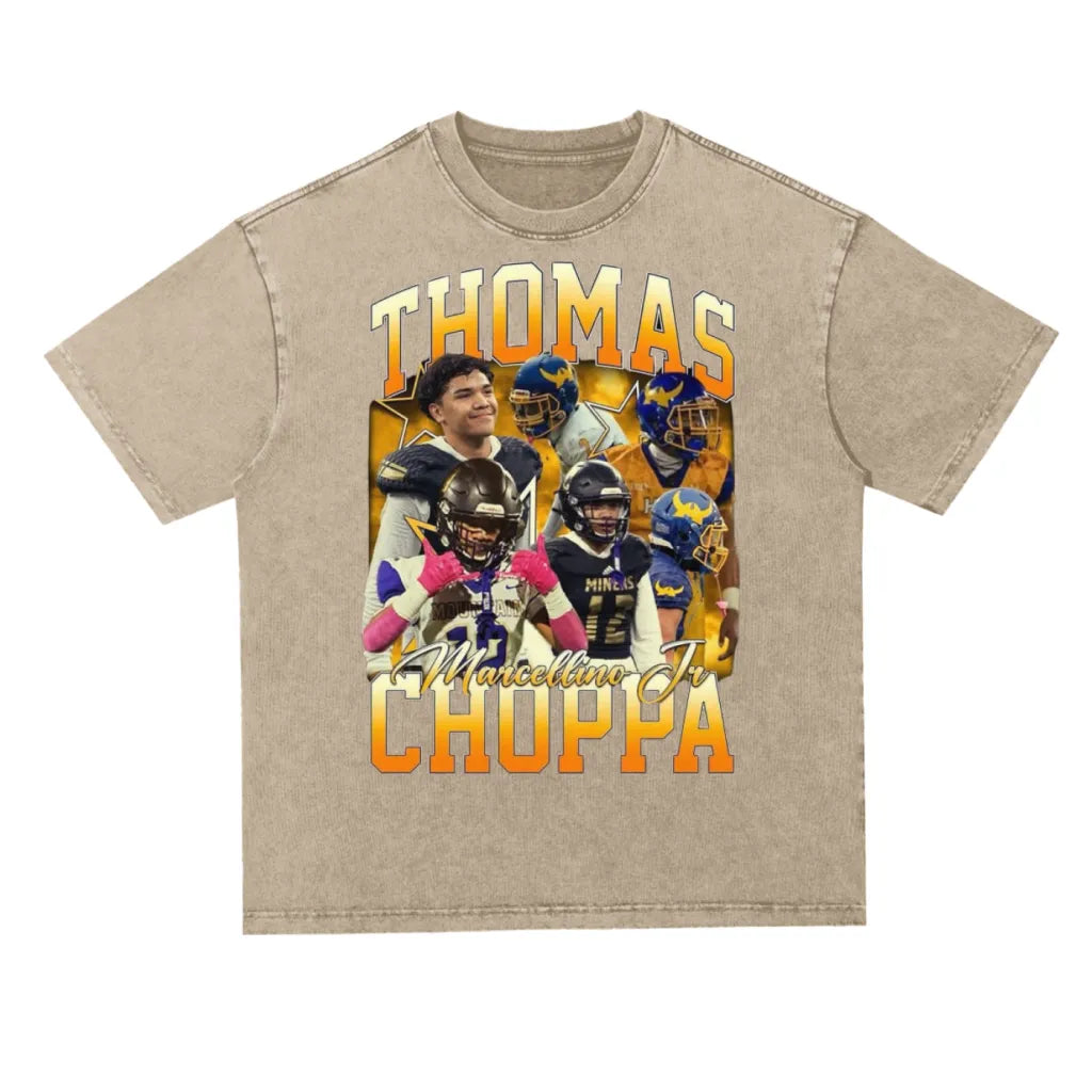Thomas Marcellino Oversized Acid Wash Tee