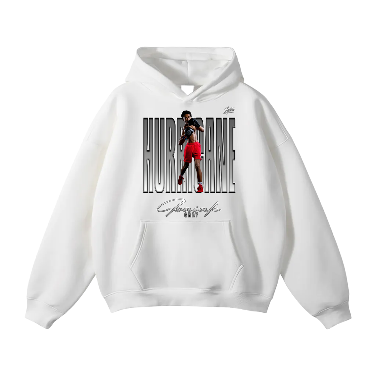 Isaiah Gray Oversize Fleeced Hoodie