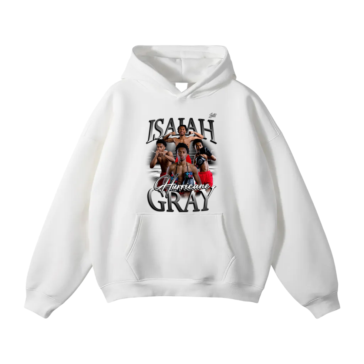 Isaiah Gray Oversize Fleeced Hoodie