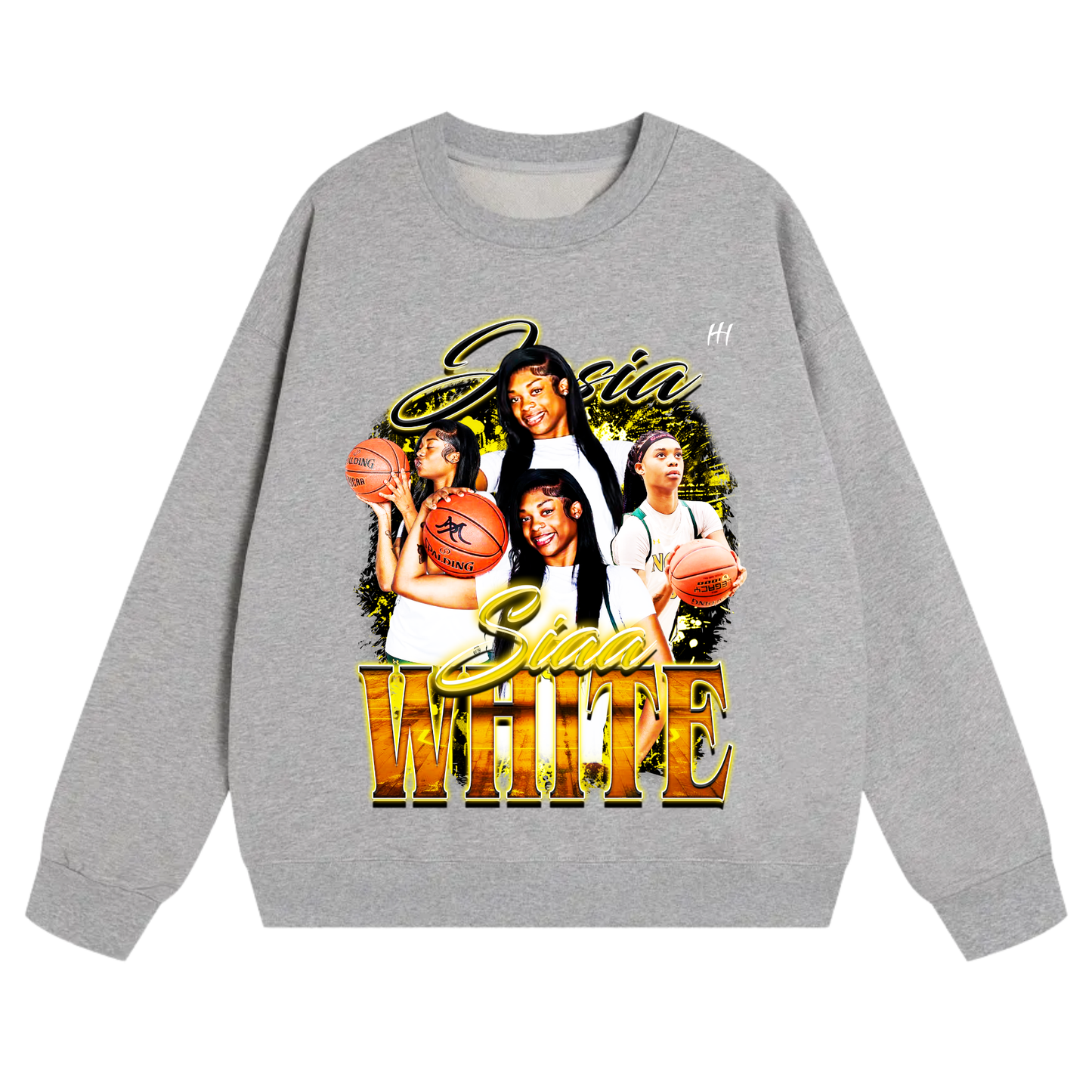 Jasia White Heavyweight Crewneck Sweatshirt