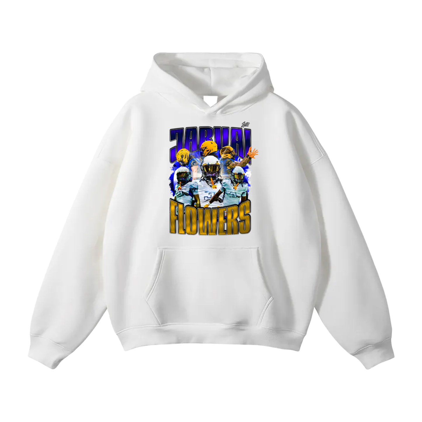 Jarvai Flowers Sr Oversize Fleeced Hoodie