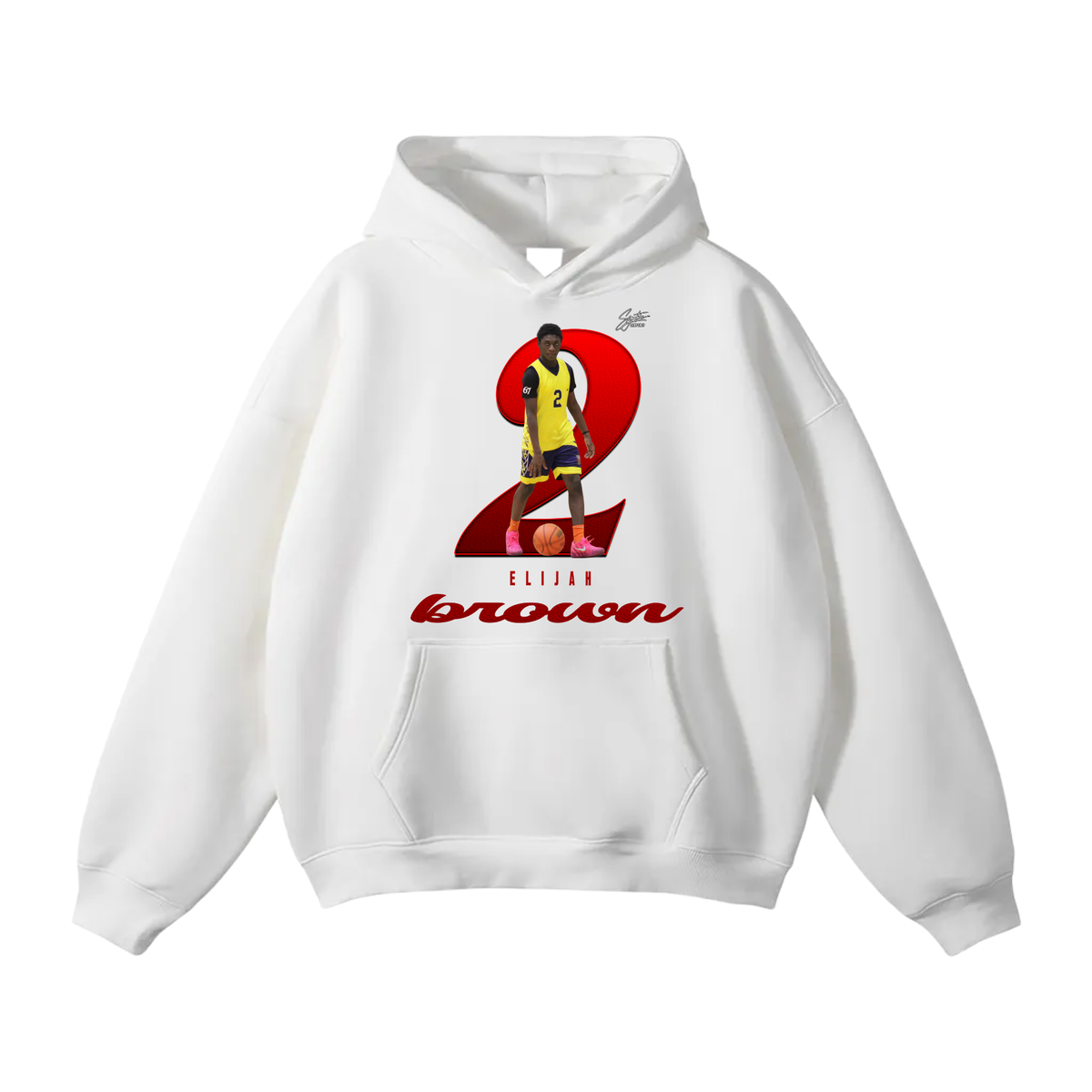 Elijah Brown Oversize Fleeced Hoodie