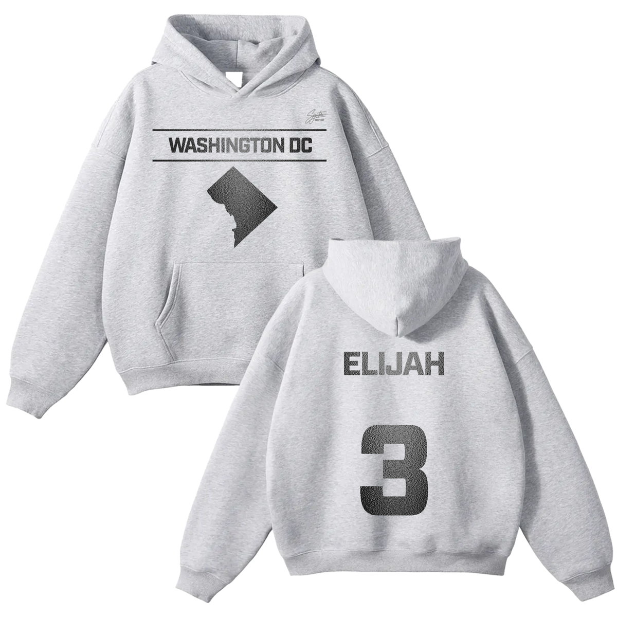 Elijah Hall Oversize Fleeced Hoodie