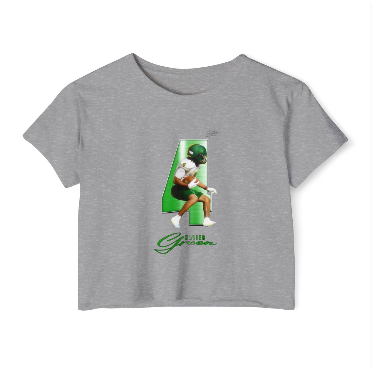 Xavier Green Crop Top