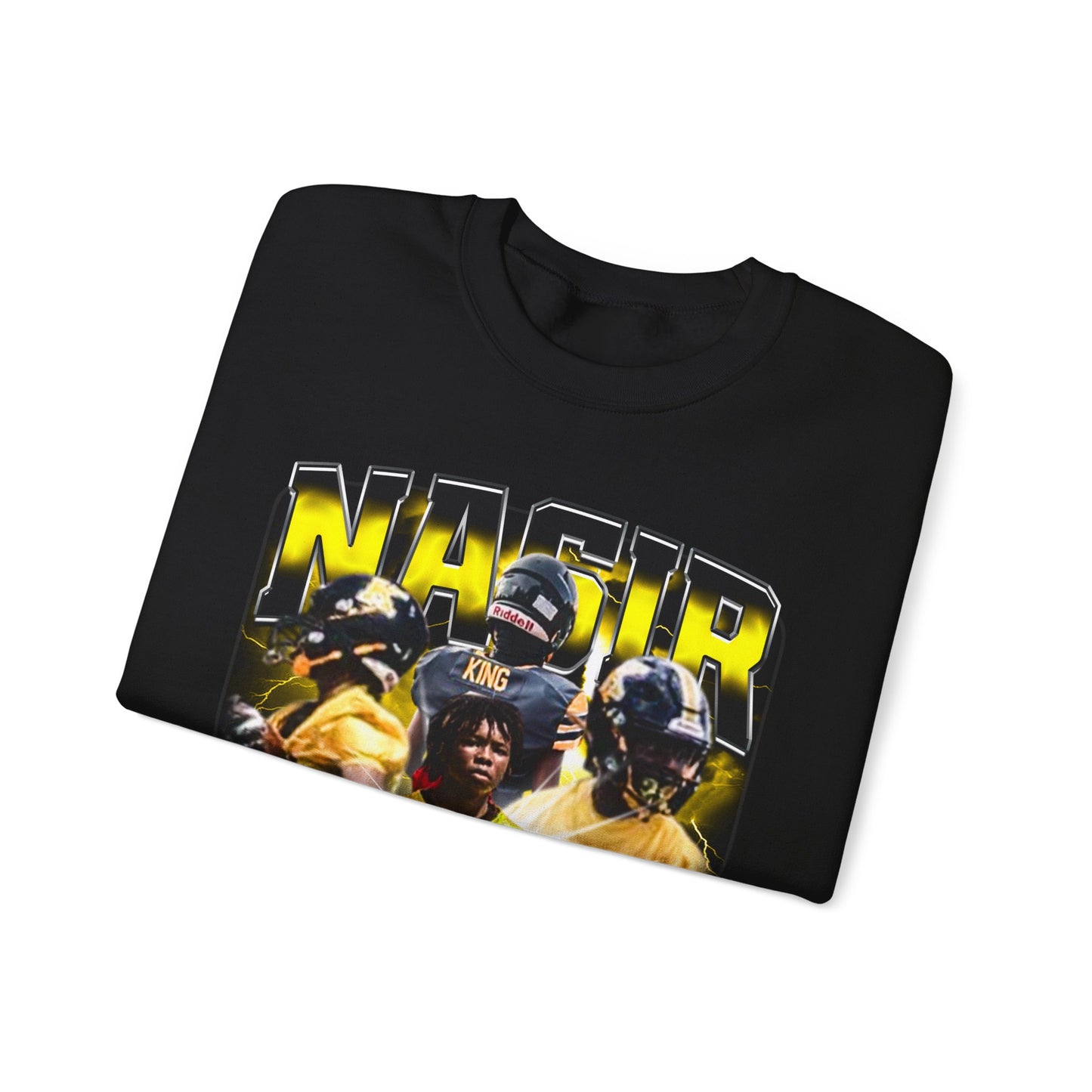 Nasir White Crewneck Sweatshirt
