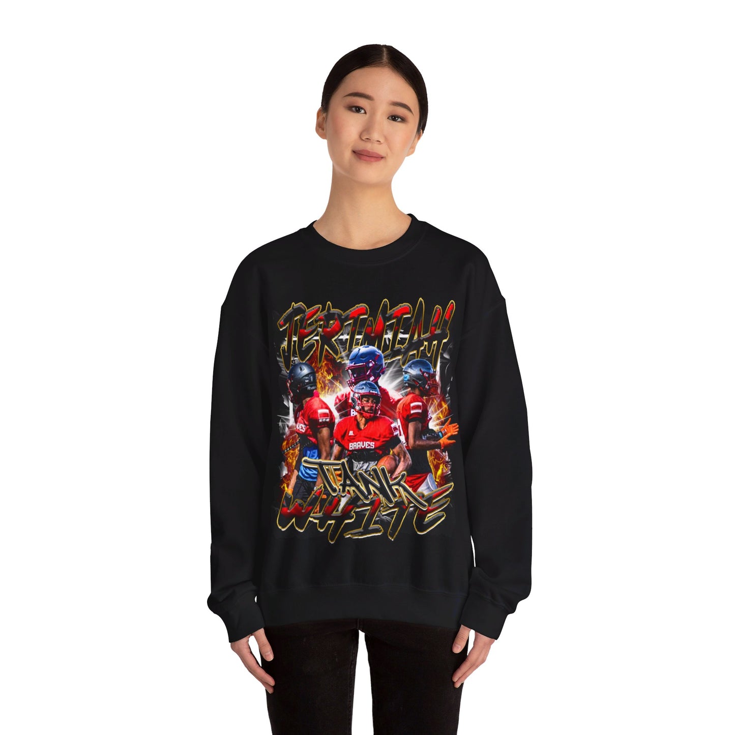 Jerimiah White Crewneck Sweatshirt