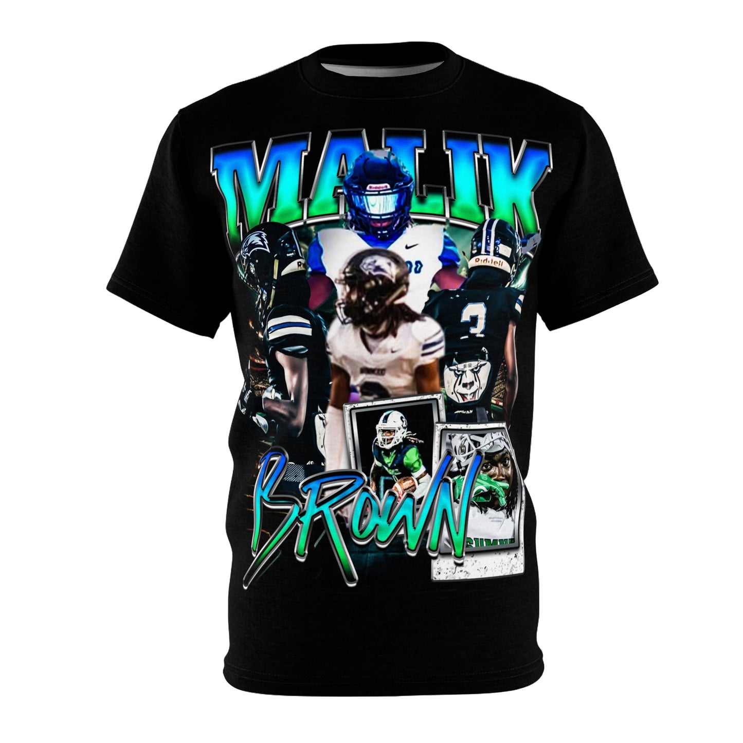 Malik Brown Vintage Full Print Tee