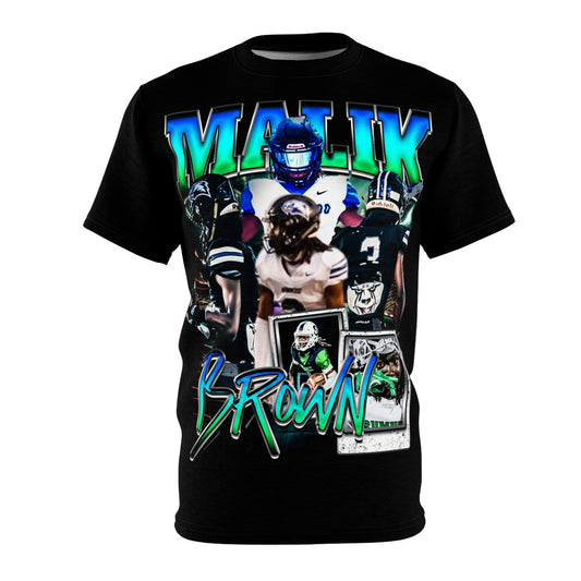 Malik Brown Vintage Full Print Tee