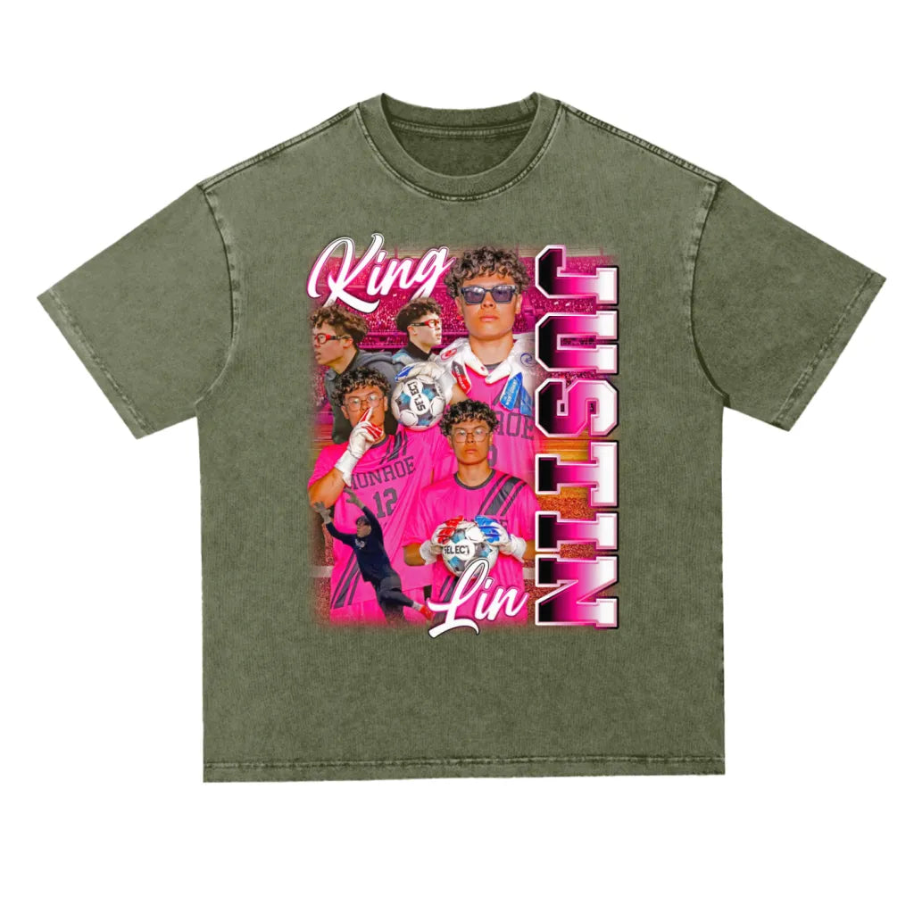Justin Lin Oversized Acid wash T-shirt