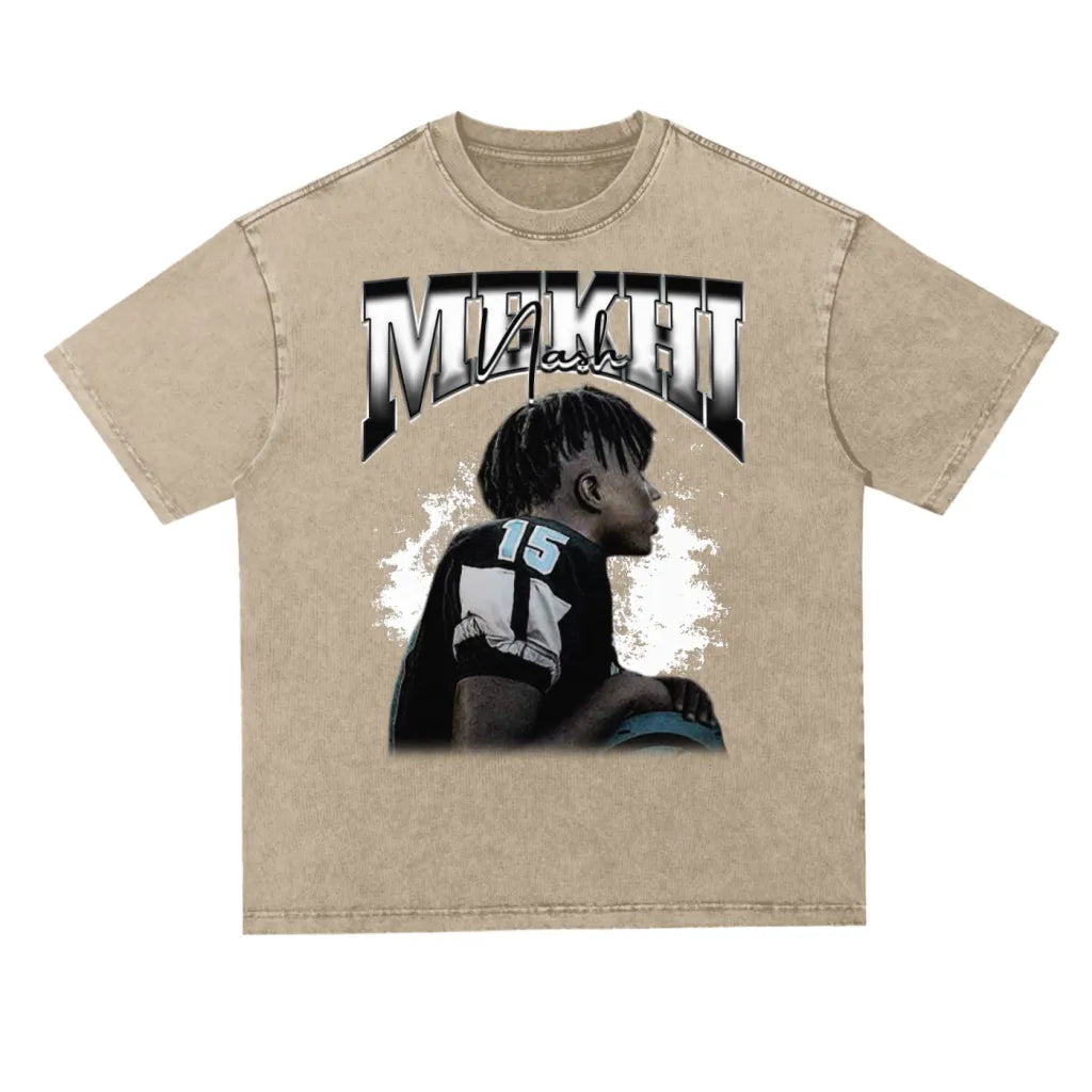 Mekhi Nash Oversized Acid wash T-shirt