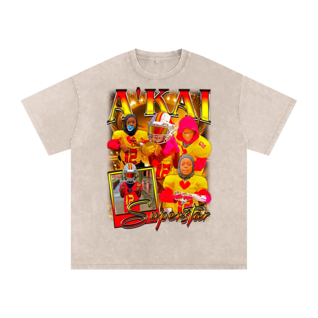 A'kai Oversized Acid wash T-shirt