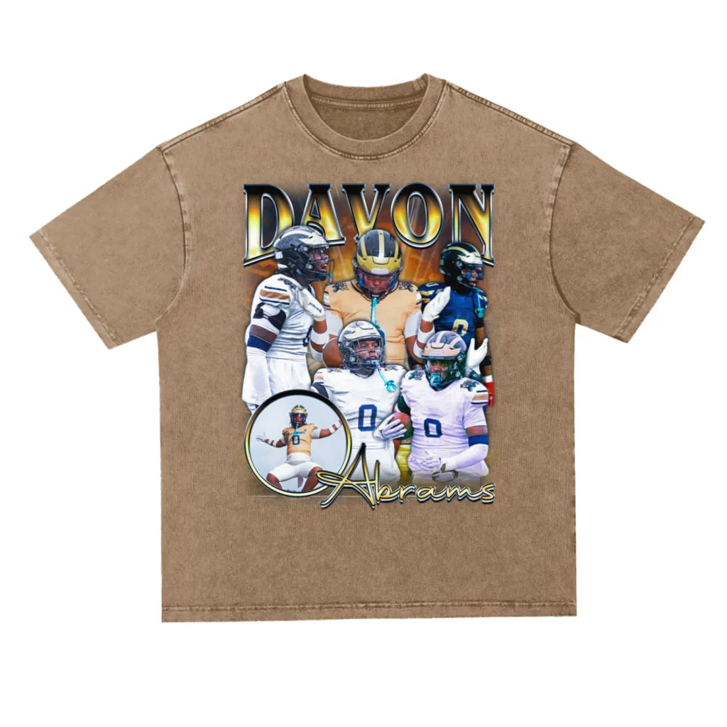 Davon Abrams Oversized Acid wash T-shirt