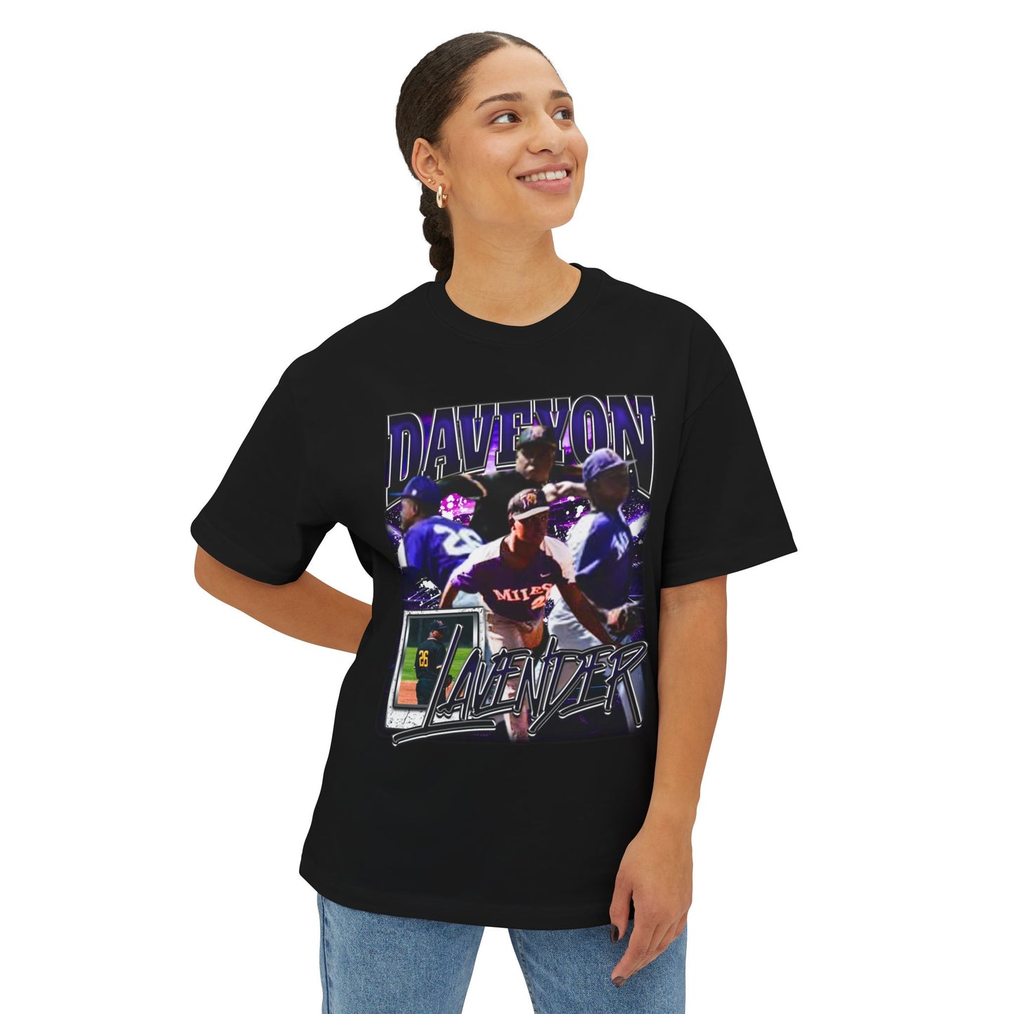 Daveyon lavender Oversized Tee