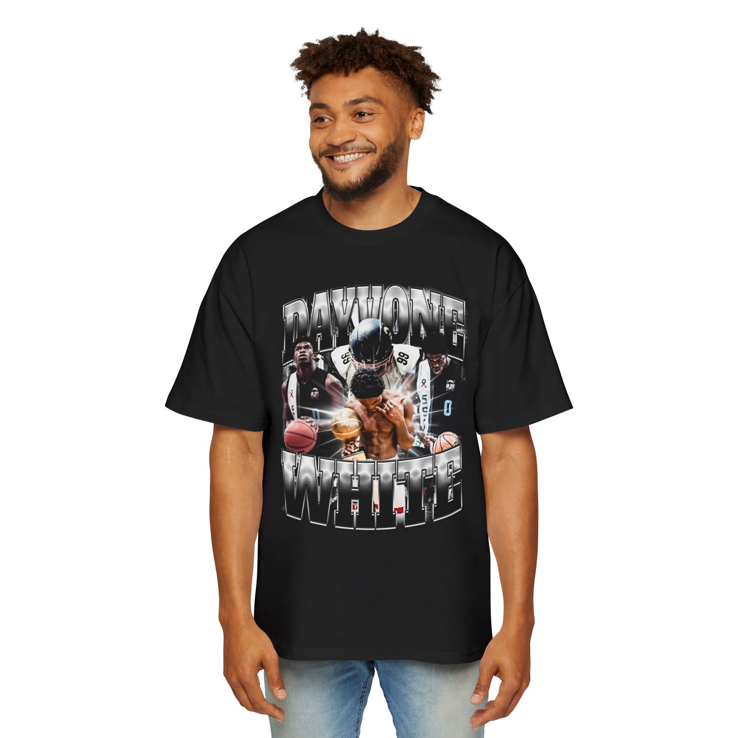 Dayvone White Oversized Tee