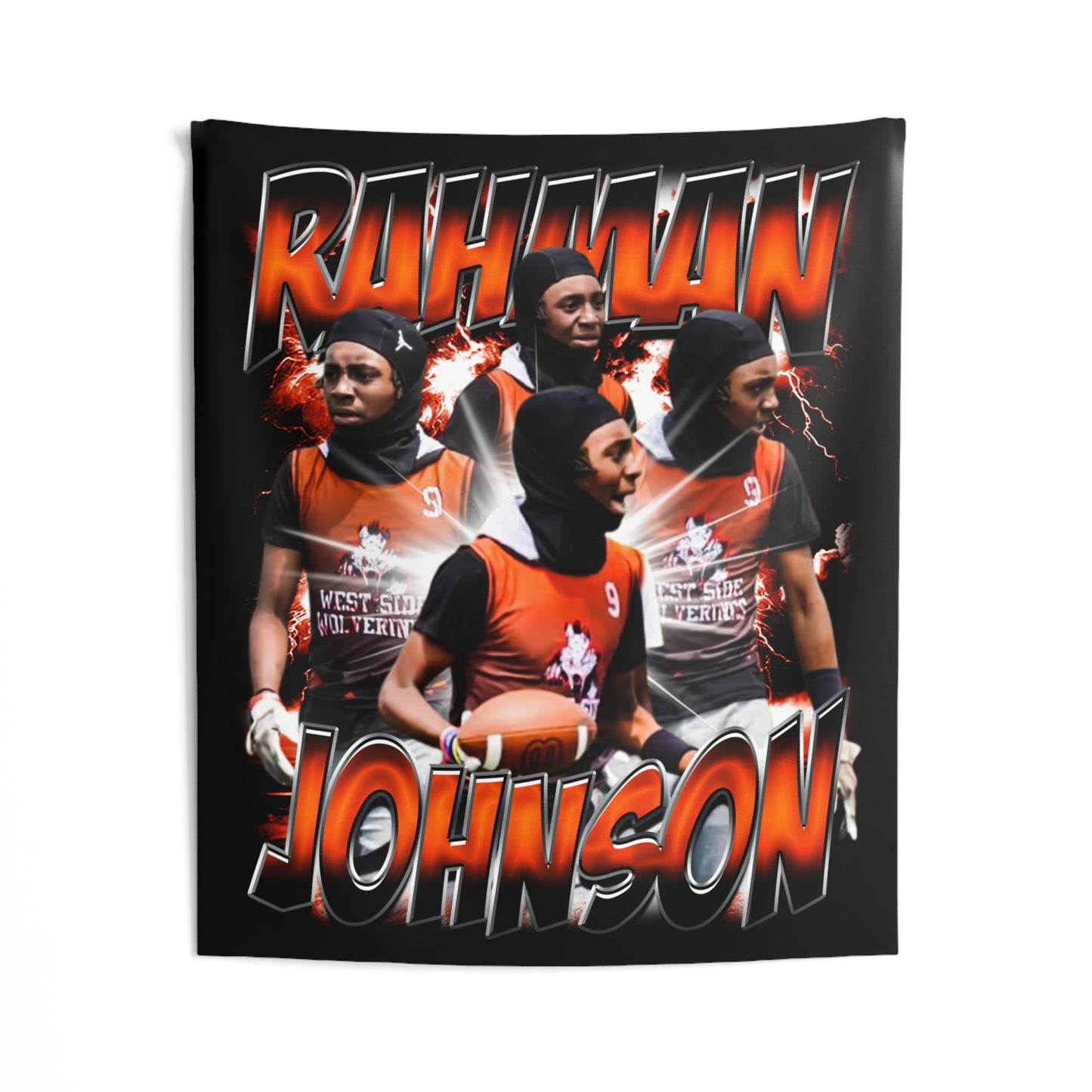 Rahman Johnson 2 Tapestry 50” x 60”
