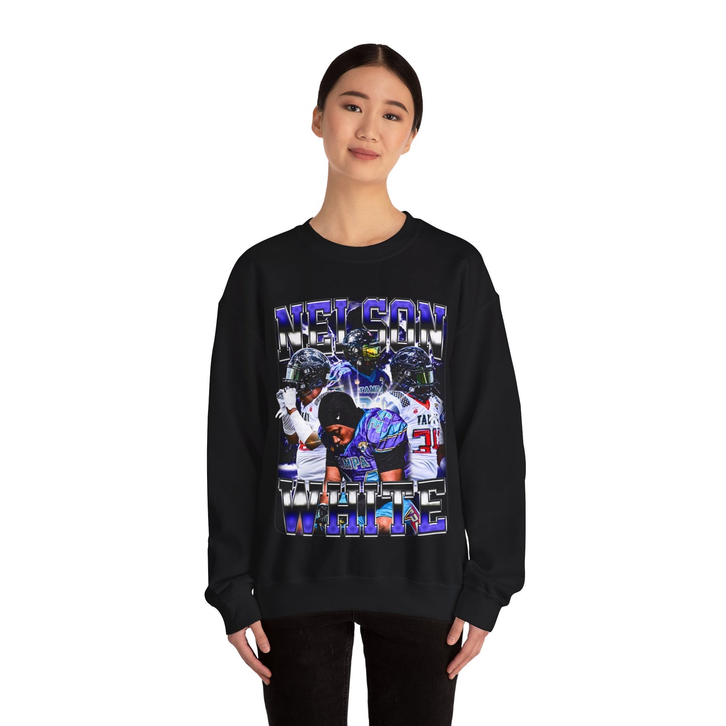Nelson White Crewneck Sweatshirt