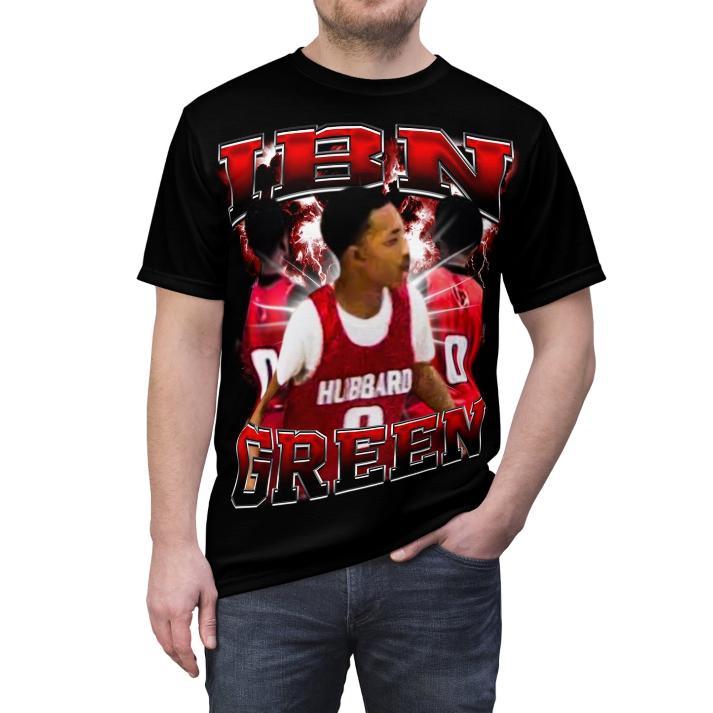 Ibn Green Vintage Full Print Tee